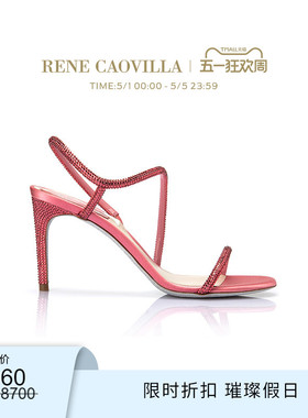 【限时折扣】RENE CAOVILLA IRINA系列水钻高跟凉鞋