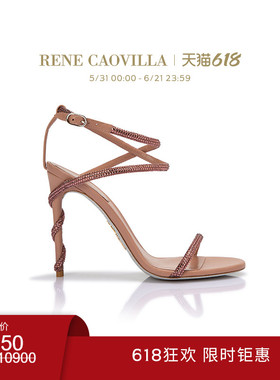 【618折扣】RENE CAOVILLA MARGOT系列水钻高跟凉鞋