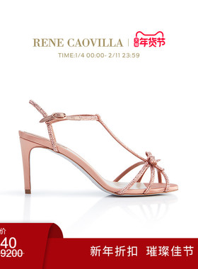 【新年折扣】RENE CAOVILLA CATERINA系列水钻女士高跟凉鞋
