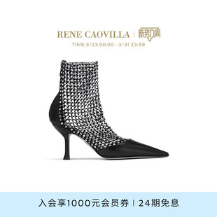 GALAXIA系列黑色水钻细高跟凉鞋 RENE CAOVILLA