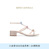 CATERINA系列水钻蝴蝶结女士高跟凉鞋 RENE CAOVILLA