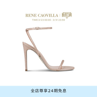 ELLABRITA系列水钻细跟一字带凉鞋 RENE CAOVILLA