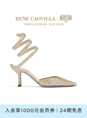 RENE CAOVILLA CLEO系列水钻尖头女士细跟凉鞋