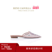 RC女鞋 CAOVILLA水钻尖头女士平底凉鞋 折扣倒计时 RENE