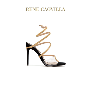 CAOVILLA RENE MARGOT系列水钻金色女士高跟凉鞋