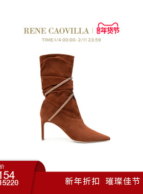 【新年折扣】RENE CAOVILLA CLEO系列尖头细跟女士靴子