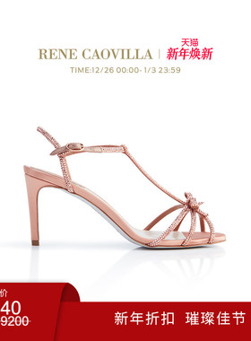 【新年折扣】RENE CAOVILLA CATERINA系列水钻女士高跟凉鞋