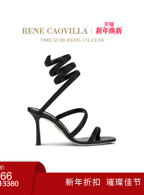 【新年折扣】RENE CAOVILLA CLEO系列水钻女士高跟凉鞋