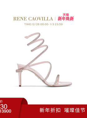 【新年折扣】RENE CAOVILLA CLEO系列水钻尖头女士高跟凉鞋