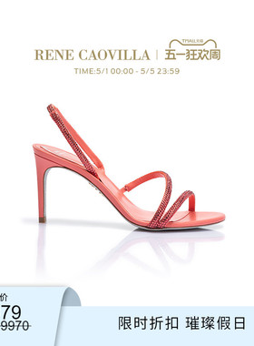 【限时折扣】RENE CAOVILLA IRINA系列水钻女士高跟凉鞋