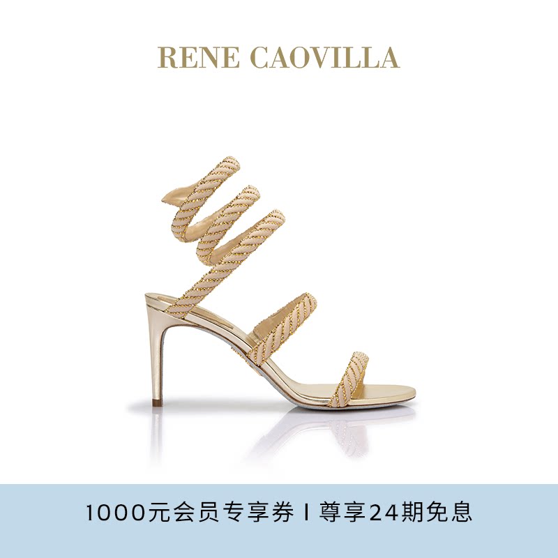 RENE CAOVILLA女士CLEO系列水钻露趾高跟鞋