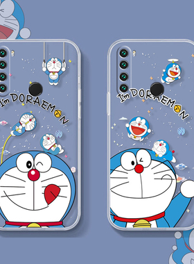 多啦a梦红米note8手机壳红米note8pro卡通红米k20透明软壳k20pro硅胶红米10x可爱5G女情侣款全包镜头保护套