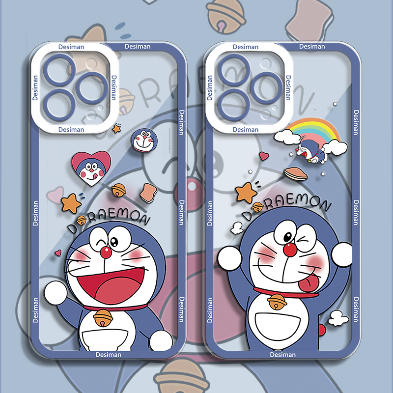 苹果13手机壳蓝胖子男女情侣