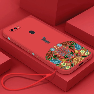 新年款oppor11手机壳富贵r11t软壳虎年液态硅胶oppor9sk中国风本命年oppor9tm镜头全包挂绳r9s男女情侣保护套
