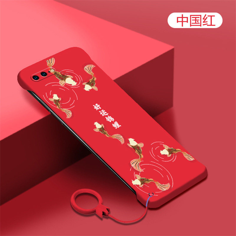 好运锦鲤适用苹果8plus手机壳iPhone7无边框se2磨砂6s超薄散热半包新款防摔保护套外壳龙年新年硬壳男女情侣