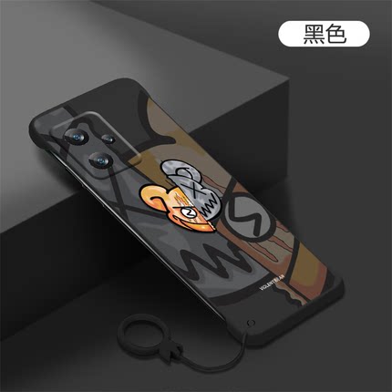 潮牌暴力熊适用红米note12手机壳note12pro+新款note11tpro无边框note10磨砂note11e超薄5g半包不顶膜男女套