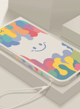 苹果6splus手机壳新款iphone6液态硅胶6s全包镜头防摔保护套男6plus六6p6sp直边侧边冰淇淋的微笑网红女创意