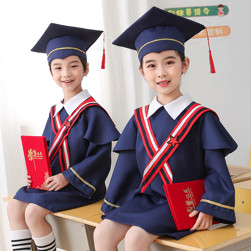 儿童博士服幼儿园典礼服装大班礼服毕业照幼稚园毕业袍演出学士服