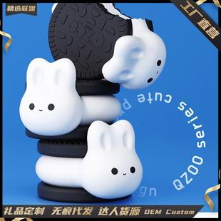 饼干兔小夜灯卡通创意迷你硅胶灯台灯儿童卡通卧室床头伴睡灯