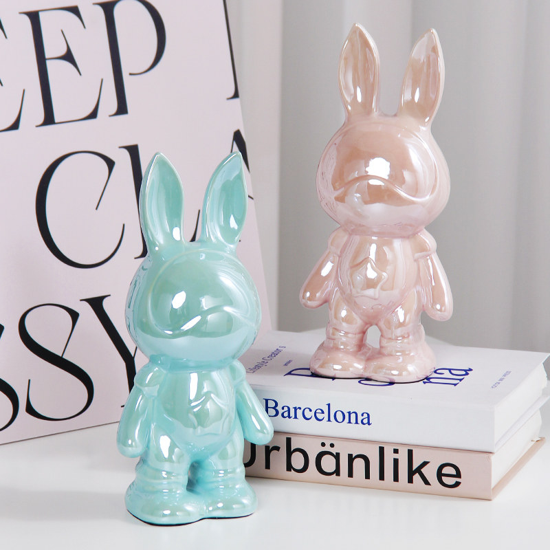 太空兔轻奢摆件乔迁新婚礼物家居酒柜玄关桌面可爱陶瓷卡通装饰品,家居饰品,装饰摆件,淘宝优惠券,粉丝福利购,淘宝优惠卷