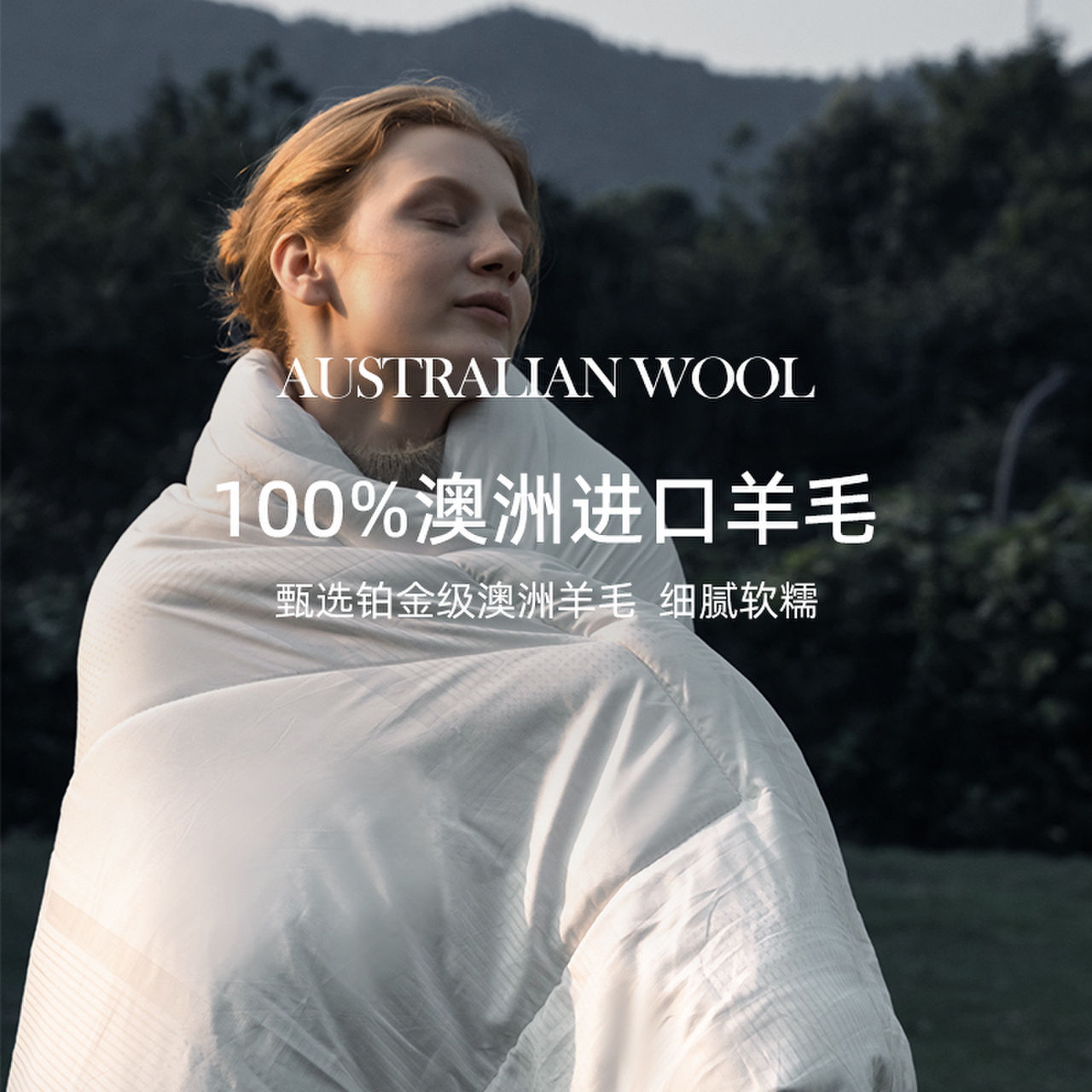 斯得福澳洲进口羊毛被超细纯羊毛冬被全棉保暖被子被芯春秋被子母