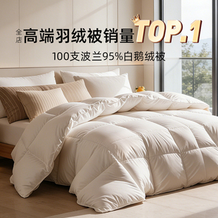 榜 热卖 斯得福品牌正品 全白鹅绒被高端羽绒被芯被子母被二合一冬季
