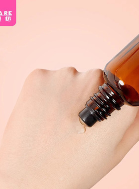 分装瓶/滚珠C1pn081-精油走珠瓶加厚空瓶钢珠避光茶色便携小巧易