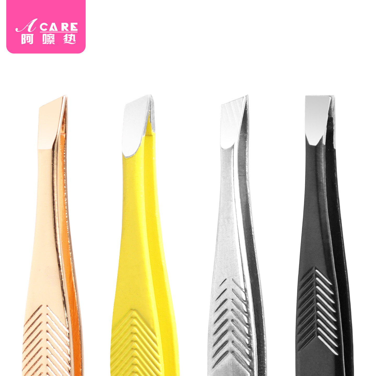 J2眉夹E2Apq801-拔胡子用钳子夹白发镊子修眉毛夹斜口眉夹拔