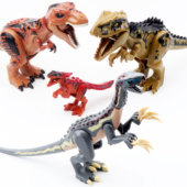 侏罗纪恐龙玩具南方巨兽龙世界镰刀龙霸王龙仿真动物大号模型积木