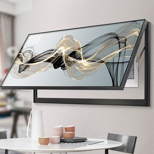 餐厅电表箱装饰画大尺寸配电箱电闸多媒体电源盒遮挡画免打孔简约