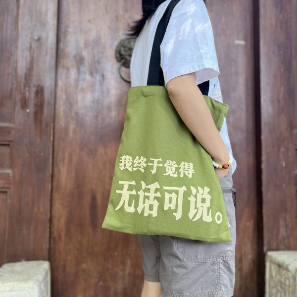 邵艺辉同款 我终于觉得无话可说 帆布袋 零钱包 布书衣