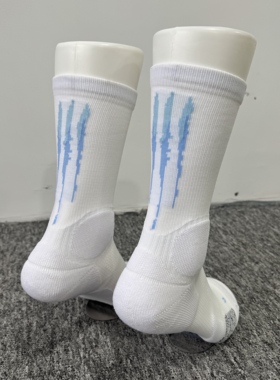 TSWJ篮球袜冰痕美式能量条高筒防滑专业球员男女同款训练运动袜