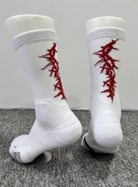 TSWJ新款荆棘美式能量条高筒防滑专业球员男女同款训练运动篮球袜