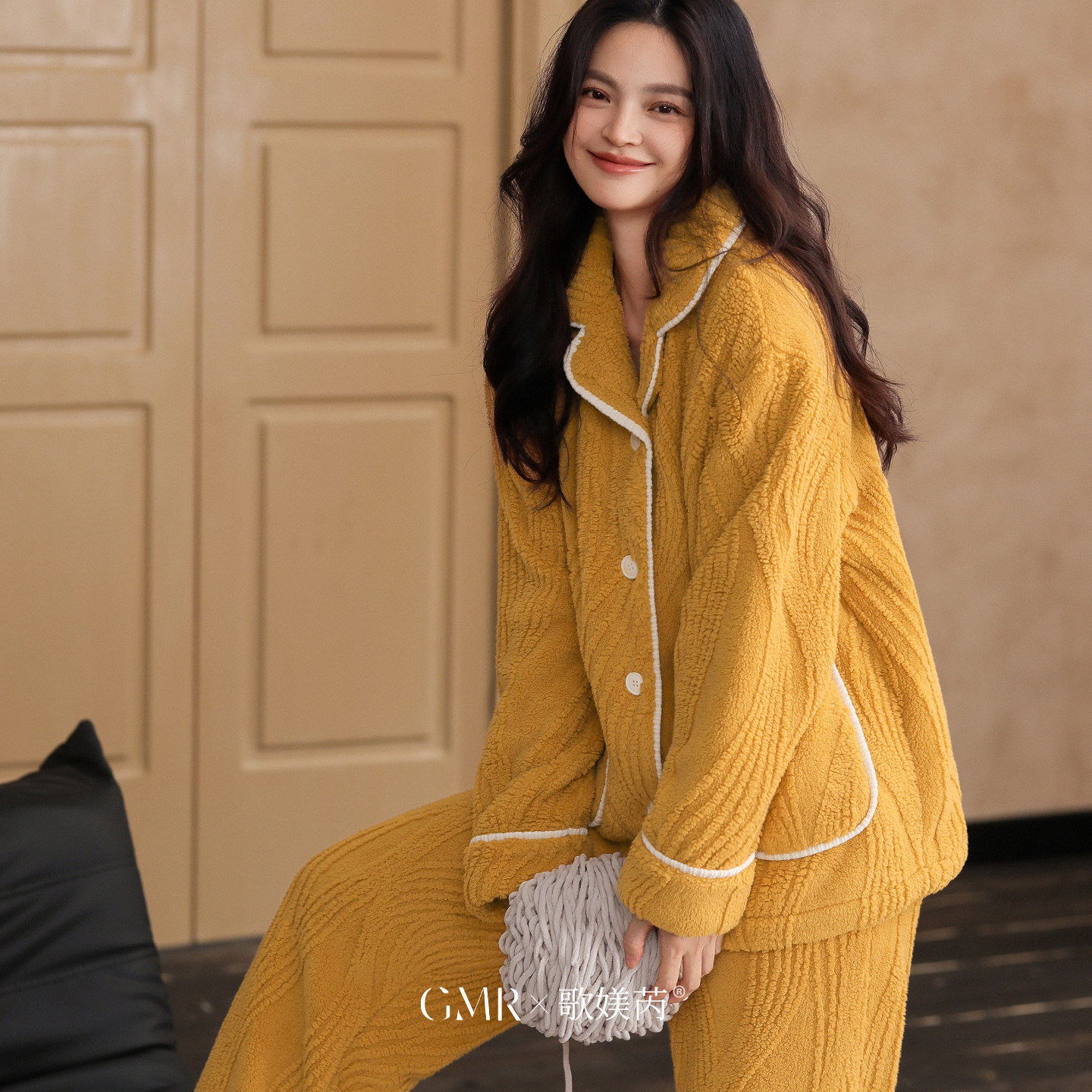 珊瑚绒睡衣冬季女款加绒加厚法兰绒可外穿简约休闲家居服秋冬套装