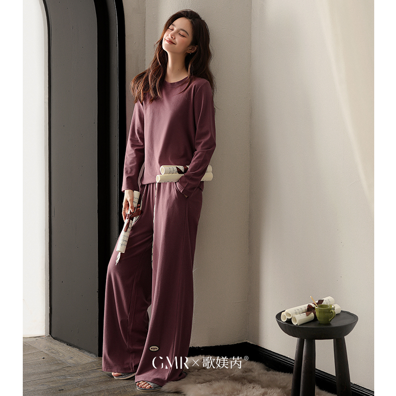 德绒发热睡衣女秋冬款长袖两件套