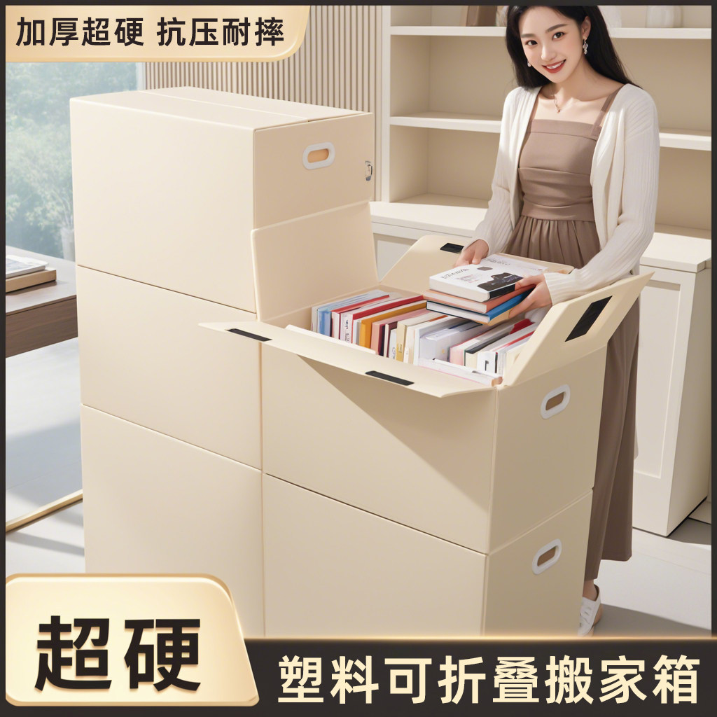 搬家箱子超大整理箱收纳神器家用纸盒打包盒折叠纸箱塑料防水纸板