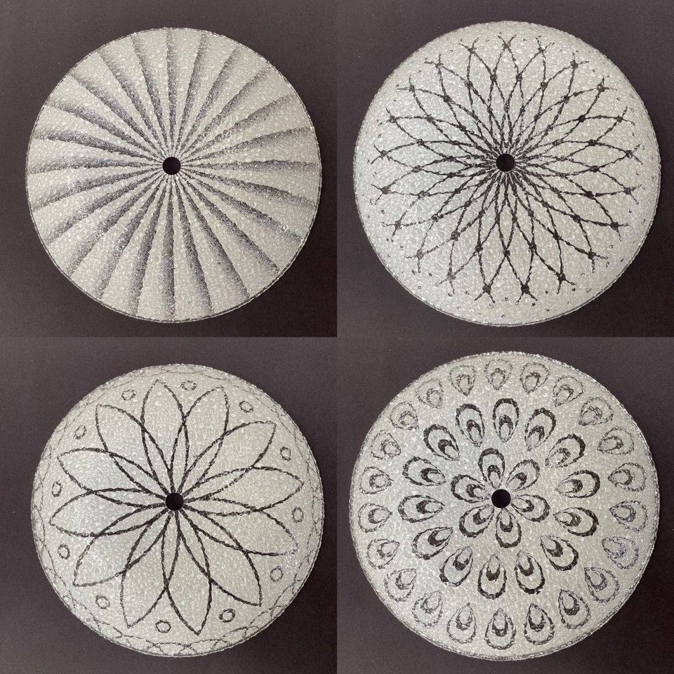 现代吸顶灯灯罩磨砂玻璃外壳罩欧式吸顶灯壳透明琉璃灯罩透光罩