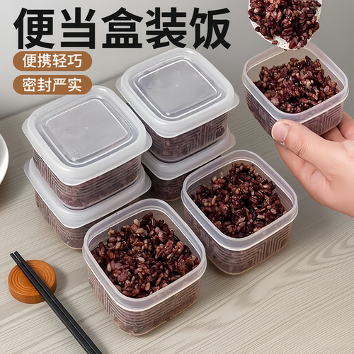 糙米方形密封保鲜冷冻分装盒