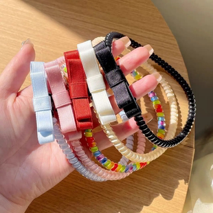 蝴蝶结电话线发圈发箍气质新款高级感扎头发发绳甜美百搭发带头饰