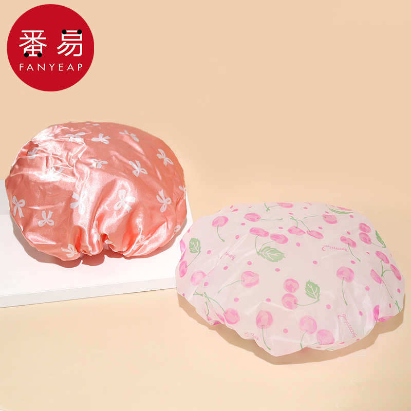 浴帽A1p158-家用洗澡沐浴护理焗油帽厨房防油烟发帽防湿头发套