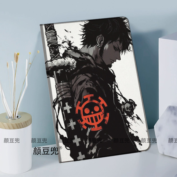海贼王 特拉法尔加罗ipad10.2适用air5/6保护套matepad pro11 Air3笔槽mini56皮套小米5/6pro12.9华为11.5S壳