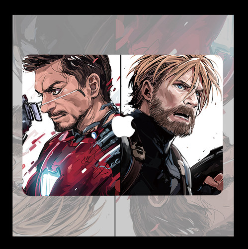 钢铁侠 漫威适用苹果macbookair13.3寸pro14笔记本12保护壳15寸Max动漫16卡通macbook电脑保护套M2硬壳M1