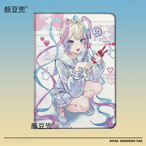 主播女孩重度依赖 超天酱 糖糖ipad10.2适用air3/4/5保护套matepad pro11笔槽mini5/6皮套Pro12.9荣耀v8小米5