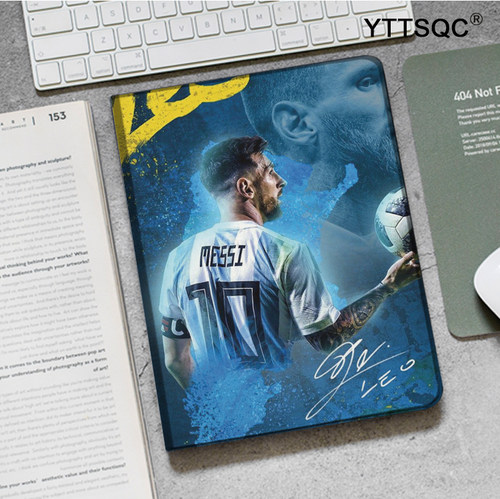 梅西MESSI10号ipad10.2适用air3/4/5保护套matepad pro11笔槽mini5/6华为M6软Pro12.9第十代air3荣耀v8 OPPOP