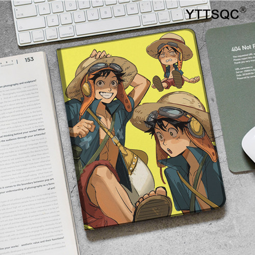 路飞 海贼王ipad10.2适用air4/5保护套matepad pro11笔槽mini5/6华为M6皮套Pro12.9第十代air荣耀v8小米6皮套