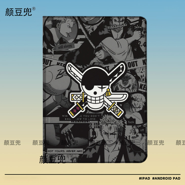 索隆 海贼王ipad10.2适用air5/6保护套matepad pro11 Air3笔槽mini5 6皮套小米5/6 7华为Air11.5寸12红米SE11