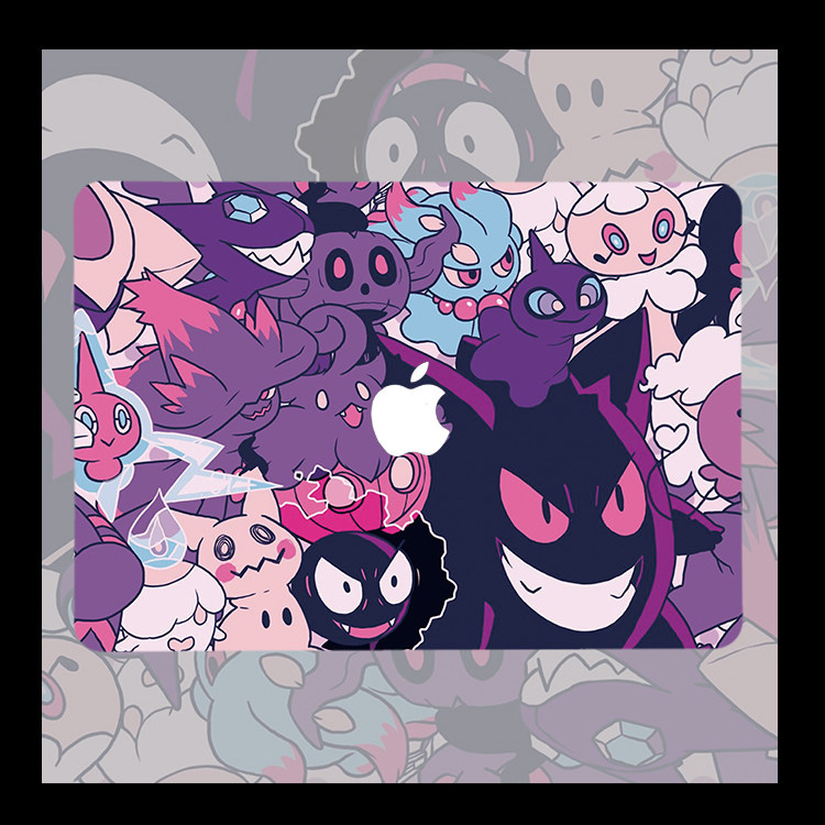 耿鬼鬼斯 谜拟Q 宝可梦 适用苹果macbook air13.3 pro14笔记本12保护壳15 Max16周边M1芯片Macbook电脑保护套