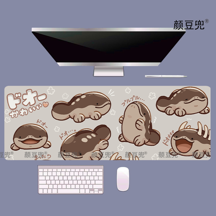 土王 乌波 宝可梦 鼠标垫大号办公桌垫锁边鼠标垫键盘垫 防滑水洗