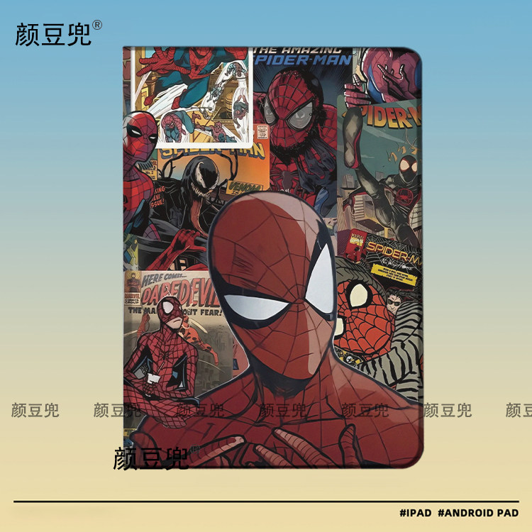 蜘蛛侠 纵横宇宙ipad10.2适用air5/6保护套matepad pro11 Air3笔槽mini56皮套小米5/6pro12.9华为11.5 VIVOpa