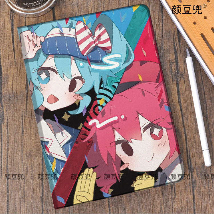 初音未来重音teto壳ipad10.2适用air5/6保护套matepad pro11 Air3笔槽mini5 6皮套小米5/6pro12.9寸Vivo3Pro